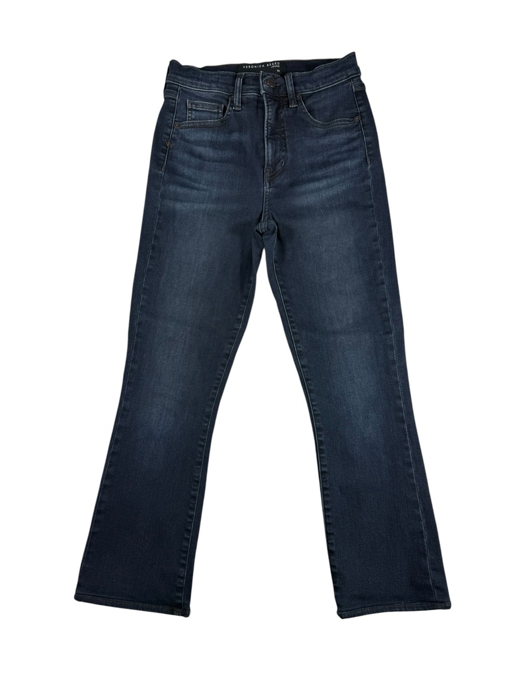 Veronica Beard Carly Kick Flare High Rise jeans, dark wash, 26.